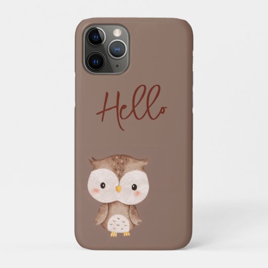 Cute Brown OWL Case-Mate iPhoneケース (裏)