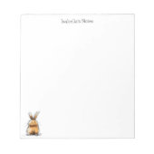 Cute Brown Rabbit Bunny Sketch Illustration ノートパッド (正面)