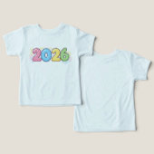 Cute Bubble 2026 Typography – Candy Gloss Pastel  (デザイン正面&裏面)