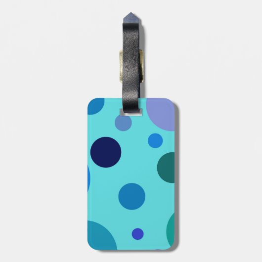 Cute Bubbly Design ラゲッジタグ (裏面縦)