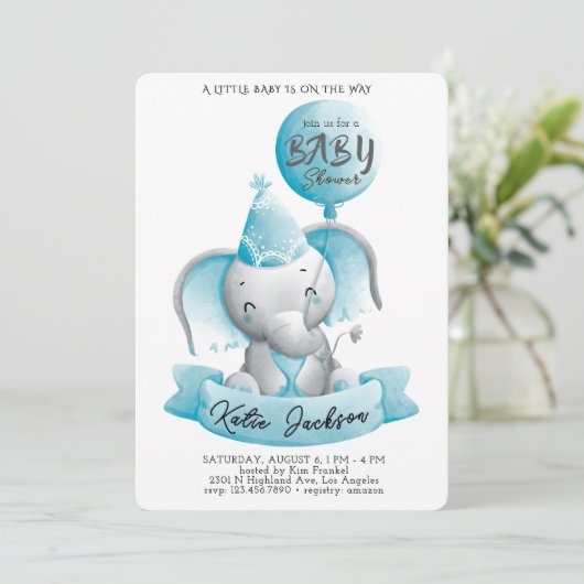 Cute Budget Baby Shower 招待状 (スタンド正面)