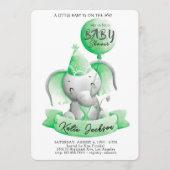 Cute Budget Baby Shower 招待状 (正面)