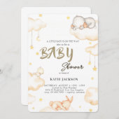 Cute Budget Baby Shower 招待状 (正面/裏面)