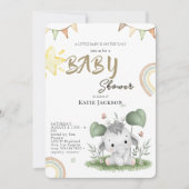 Cute Budget Baby Shower 招待状 (正面)