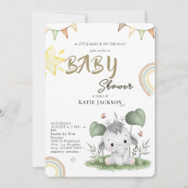 Cute Budget Baby Shower 招待状