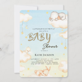 Cute Budget Baby Shower 招待状