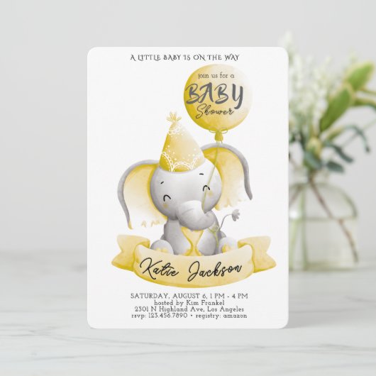 Cute Budget Baby Shower 招待状 (スタンド正面)