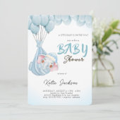 Cute Budget Baby Shower 招待状 (スタンド正面)