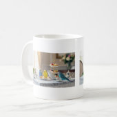 Cute Budgies High Tea Party Parakeet Lover Gift  コーヒーマグカップ (正面左)