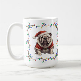 Cute Bulldog Christmas Mug コーヒーマグカップ