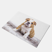 Cute Bulldog Puppy ドアマット (アングル)