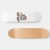Cute Bulldog Skater スケートボード (横)