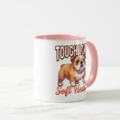 Cute Bulldog Valentine – Tough Love Soft Heart マグカップ (正面右)