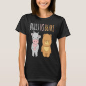 Cute Bulls vs Bears  Forex Crypto Stock Traders Tシャツ (正面)