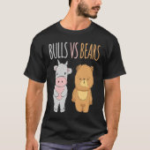 Cute Bulls vs Bears  Forex Crypto Stock Traders Tシャツ (正面)