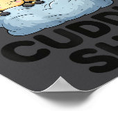 Cute Bumble Bee Couple Cuddle  ポスター (角)