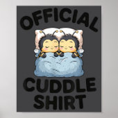 Cute Bumble Bee Couple Cuddle ポスター (正面)