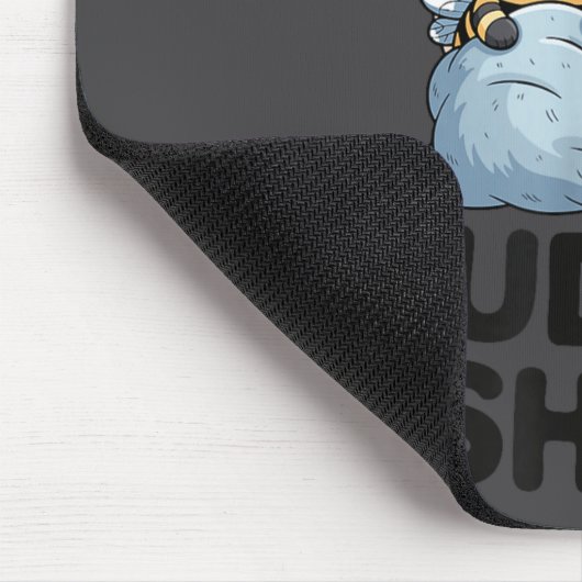 Cute Bumble Bee Couple Cuddle マウスパッド (コーナー)