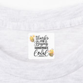 Cute bumble bee thanks for buying handmade & local ラベル (貼付)