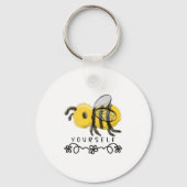 Cute Bumblebee Bee Yourself  キーホルダー (正面)