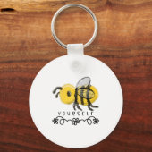 Cute Bumblebee Bee Yourself  キーホルダー (正面)