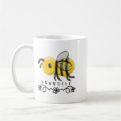 Cute Bumblebee Bee Yourself  コーヒーマグカップ (左)