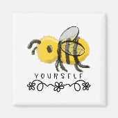 Cute Bumblebee Bee Yourself  マグネット (正面)