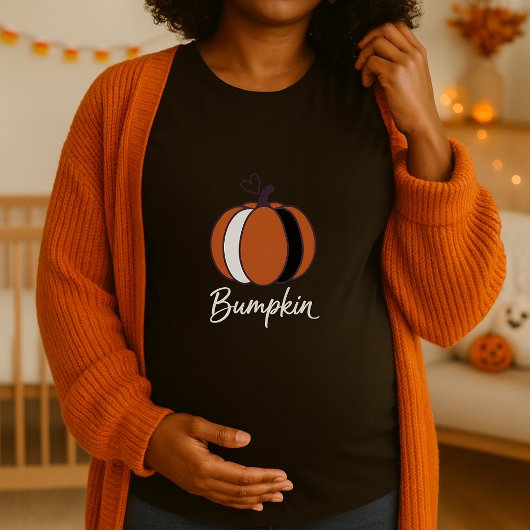 Cute Bumpkin Pumpkin On The Way Maternity Tシャツ