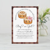 Cute Bun In Oven Boy Girl Baby Reveal 招待状 (スタンド正面)