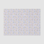 Cute Bunnies and Wildflowers Pattern 薄葉紙 (正面)