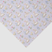 Cute Bunnies and Wildflowers Pattern 薄葉紙 (詳細)