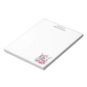 Cute Bunnies Sharing a Heart ノートパッド (回転)