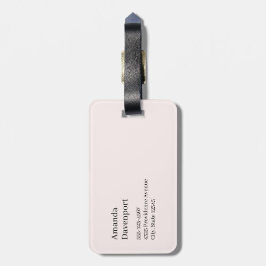 Cute Bunnies Sharing a Heart ラゲッジタグ (裏面縦)