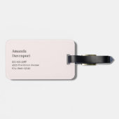 Cute Bunnies Sharing a Heart ラゲッジタグ (裏面横)