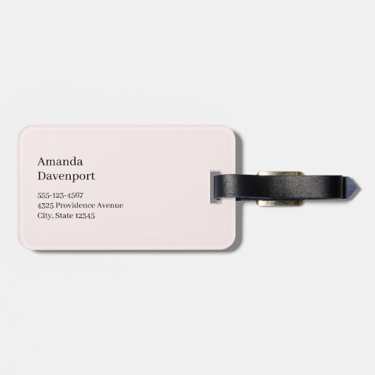 Cute Bunnies Sharing a Heart ラゲッジタグ (裏面横)