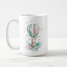 Cute bunny AÉRONAUTE, personnalisé コーヒーマグカップ