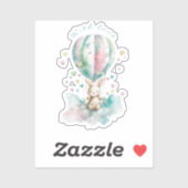 Cute bunny AÉRONAUTE, personnalisé シール (シート)