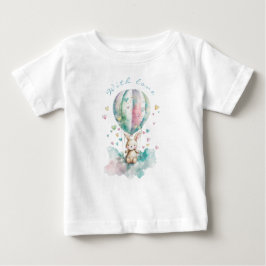 Cute bunny AÉRONAUTE, personnalisé ベビーTシャツ