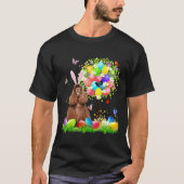 Cute Bunny American Cocker Spaniel Easter Eggs Tre Tシャツ (正面)