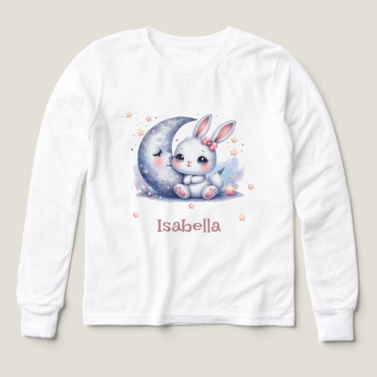 cute bunny and crescent moon  (デザイン正面)