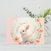 Cute Bunny And Floral 招待状 (スタンド正面)