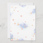 cute bunny and the crescent moon birthday 招待状 (裏面)