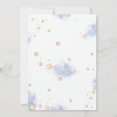 cute bunny and the moon baby shower 招待状 (裏面)