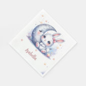 cute bunny and the moon birthday  スタンダードランチョンナプキン (角)