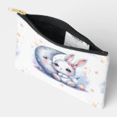 Cute bunny and the moon pencil case アクセサリーポーチ (見開き)