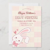 Cute bunny baby shower 招待状 (正面)