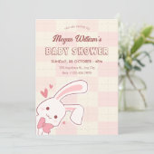 Cute bunny baby shower 招待状 (スタンド正面)
