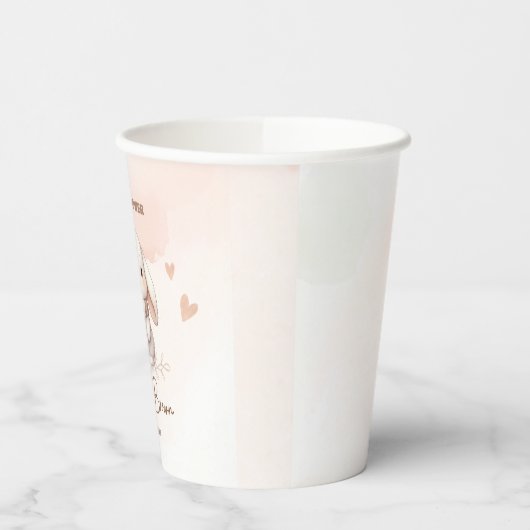 Cute Bunny Baby Shower 紙コップ (左)