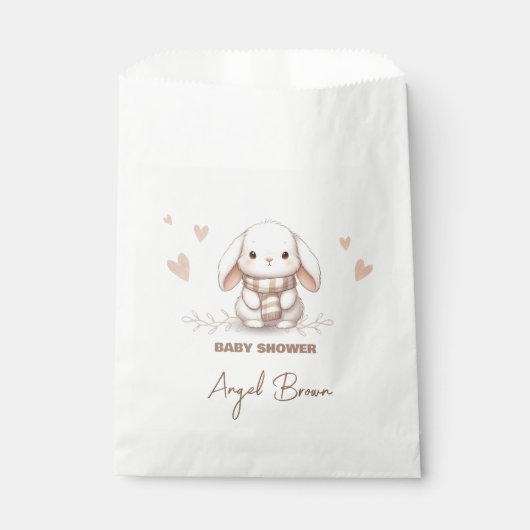 Cute Bunny Baby Shower Favor フェイバーバッグ (正面)
