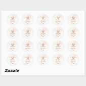 Cute Bunny Baby Shower Favor Sticker ラウンドシール (シート)